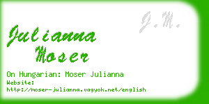 julianna moser business card